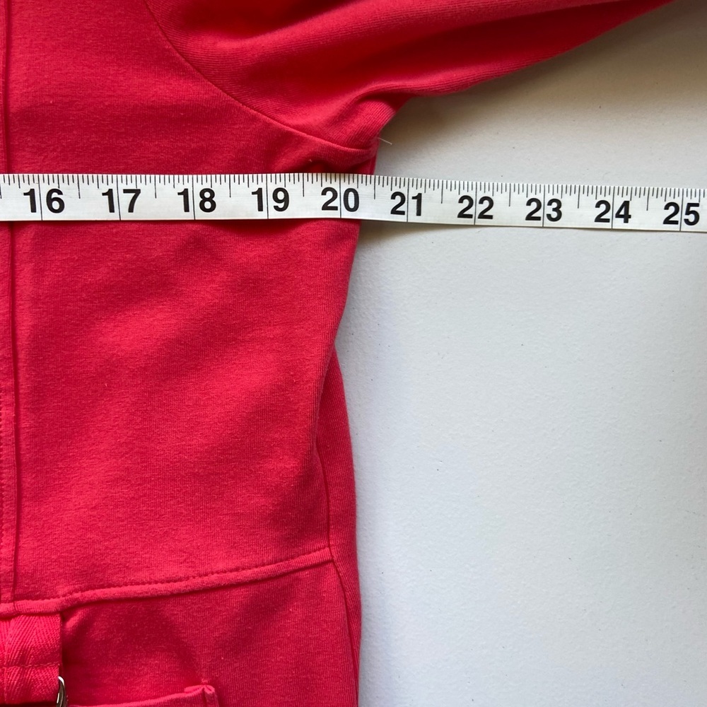 Neon Buddha Coral Button Down Jacket Medium Artsy Boho Cotton Lagenlook - Picture 7 of 8